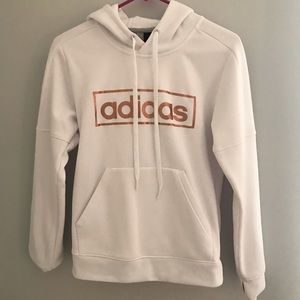 ladies white adidas hoodie
